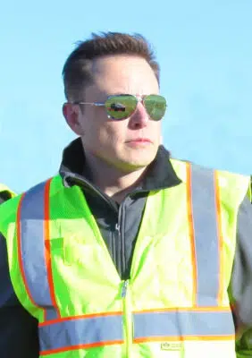 Elon Musk Looks at Lawn Mower