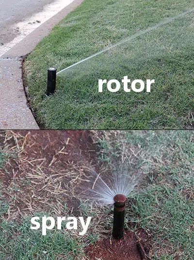 Spray vs rotor sprinkler system