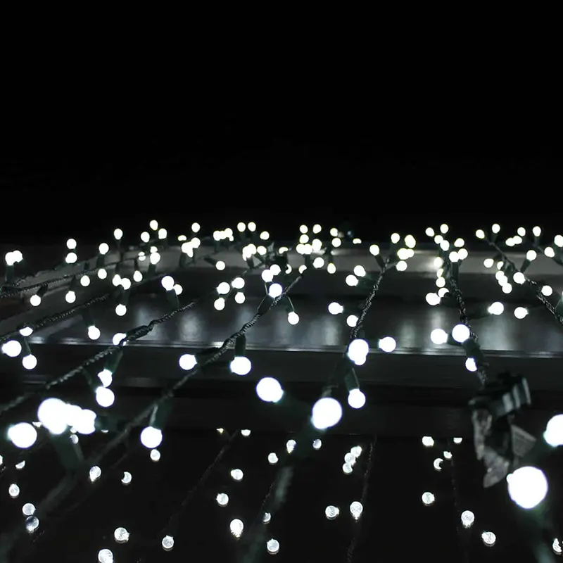 Commercial windows with white lights Commercial windows with white lights